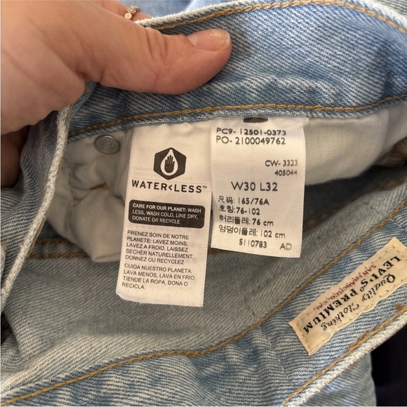 Levi’s 501 Jeans Mens 30x32 Straight Big E Button Fly Light Wash Premium Classic - Picture 12 of 14